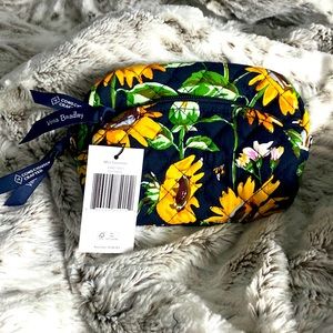 Brand new with tags Vera Bradley sunflower mini cosmetic bag